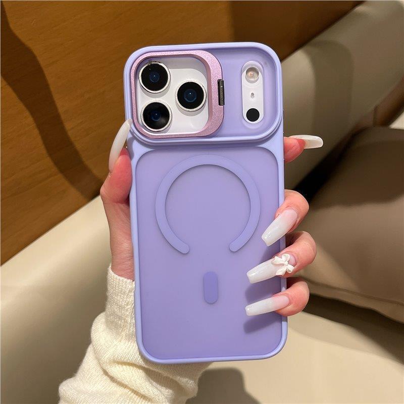 Чехол iPhone 17 Air с Color-Block, ощущением кожи, металлическим креплением для объектива и магнитной адсорбцией для Apple 16/15