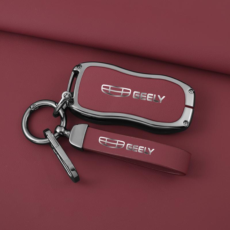 Автомобильный чехол-брелок Корпус Крепление Подходит для Geely Atlas Pro Gili Boyue Tugella Azkarra Fy11 Emgrand Gs X6 Suv Ec7 Защитное кольцо для ключей