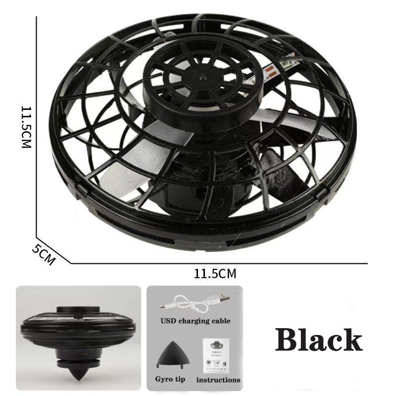 НОВЫЙ Светодиодный Летающий НЛО Спиннер на кончике пальца, Обновленный Летающий Вертолет Гироскоп Flyorb Парящий Шар, Мини Дрон Самолет Игрушка Детские Подарки