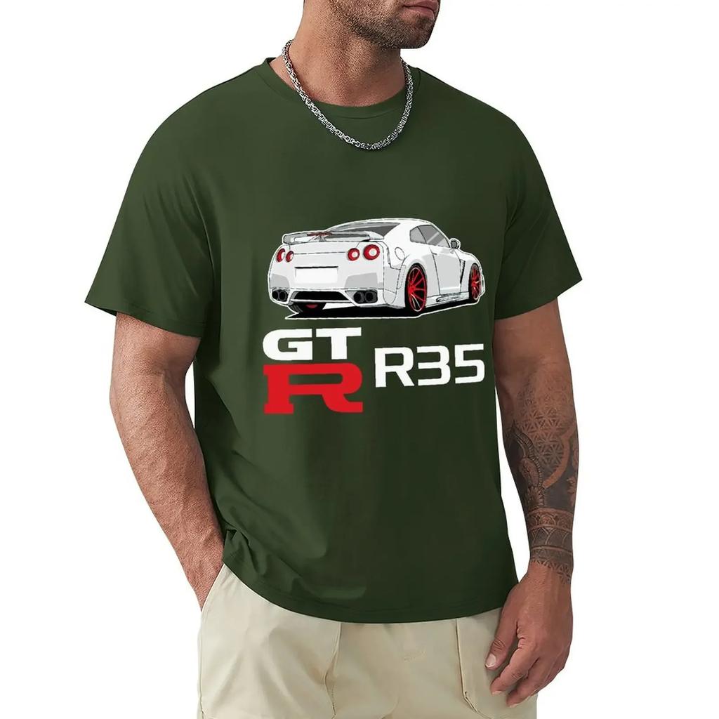 Skyline R35 GTR Jdm Japanese Car Drift T Shirt Harajuku Short Sleeve T-shirt Cotton Graphics Tshirt Tops