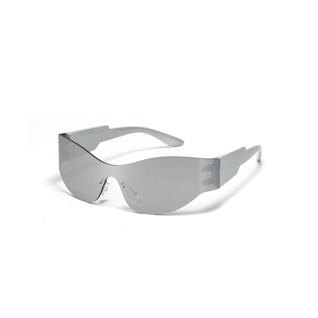 Очки без оправы, цельные солнцезащитные очки, мужские, футуристические солнцезащитные очки, женские