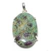 Ruby Fuchsite Lab-Created Handmade 925 Sterling Silver Pendant 2.17" O7u00