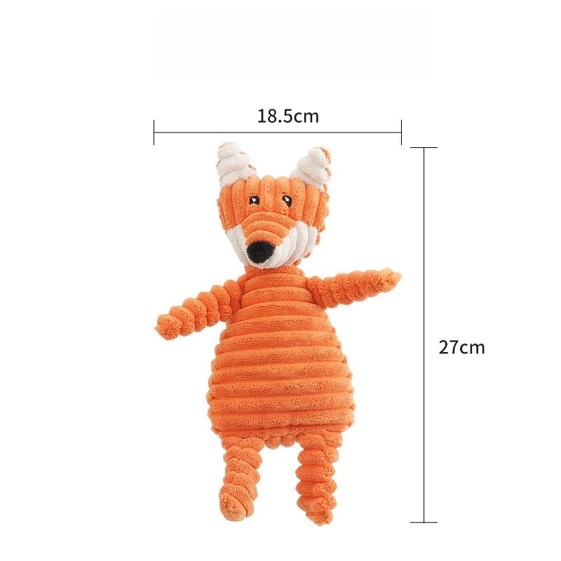 Игрушки для собак со звуками Милая игрушка в форме животного из вельветовой ткани избавит от скуки Интерактивная игрушка для скрежета зубов у питомцев Товары для животных