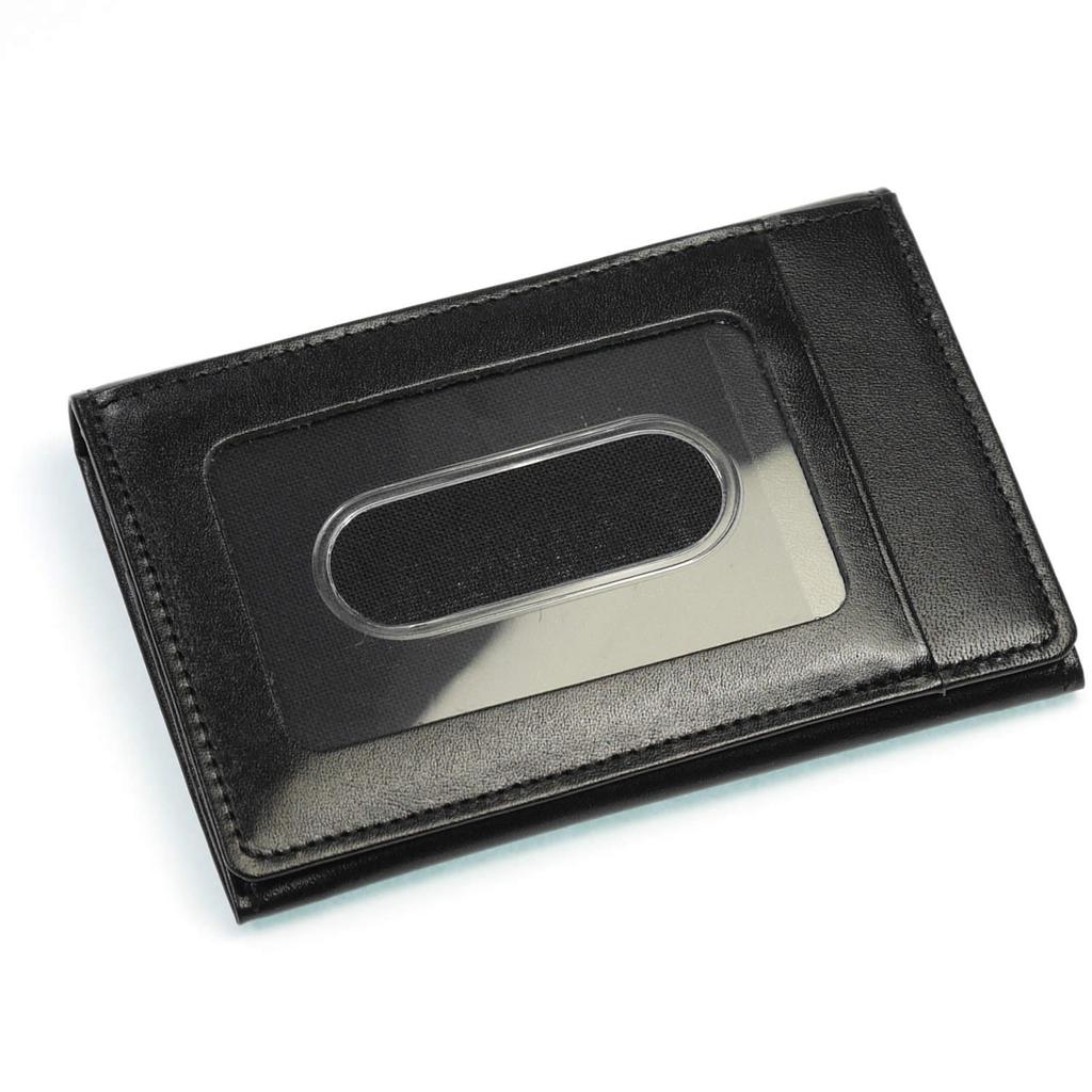 Leather Craftsman Secondary Pass Case Bifold Coin Purse Included Genuine Leather Pass Case PR005 BK Multi-Pocket (Black)