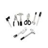 8pcs 1:12 Metal Hand Tool Set 1 Scissors/Wrench/Caliper/Screwdriver/Plier/Saw 2 Hammers 1/12 Dolls Houses Miniature