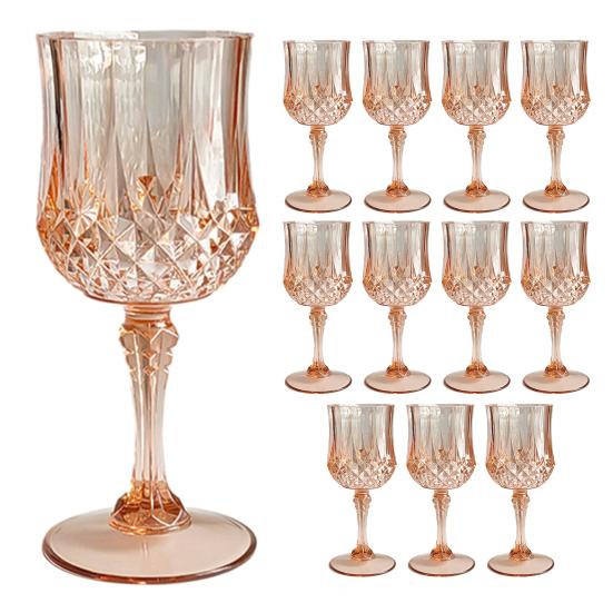 Yousheng 12 шт. бокалы для вина Cordial Goblet Glasses 220 мл многоразовые пластиковые коктейльные бокалы для свадеб вечеринок