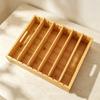 Large Capacity Bamboo Storage Box Multifunction Kitchen Utensil Holder Lid Organizer  Party