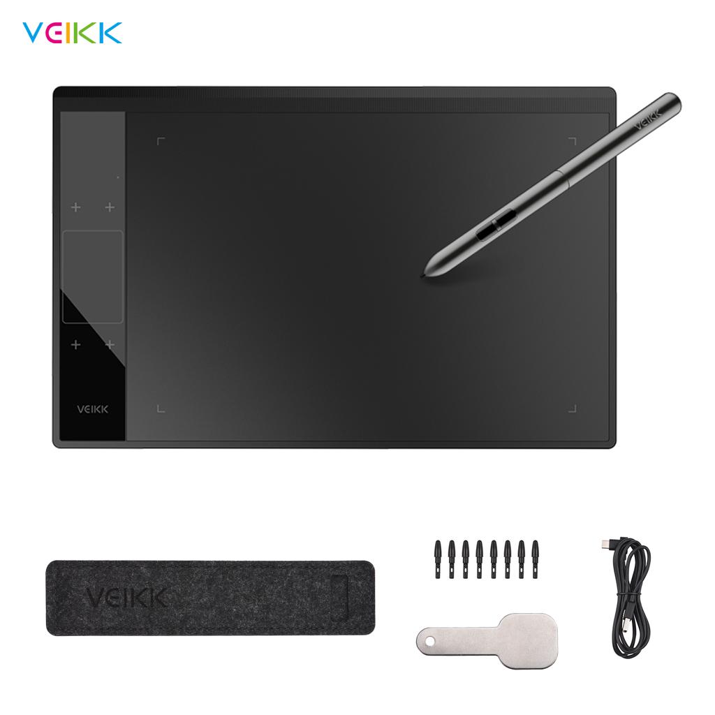 VEIKK A30 Graphics Drawing Tablet 10 X 6 Inch Large Active Area Smart Gesture Touch-Control 8192