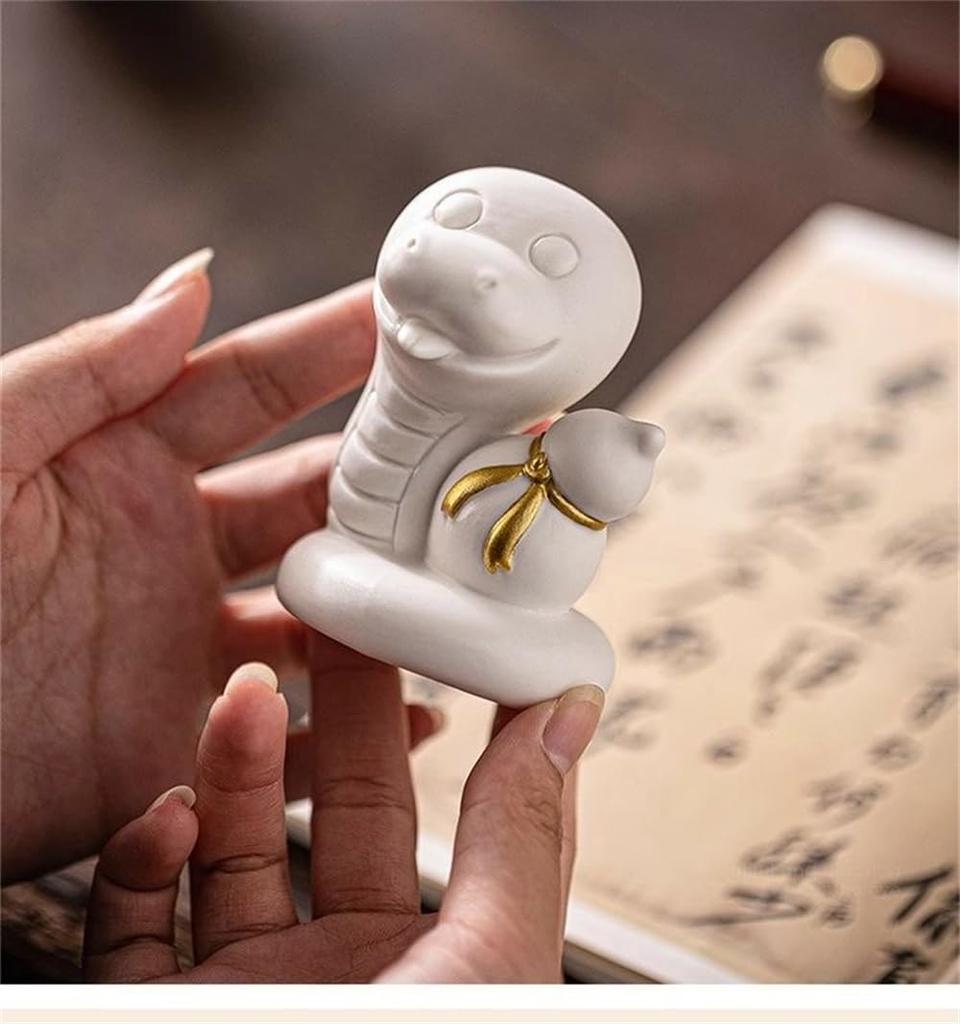 Орнамент зодиакальной змеи Змея Белая змея Входной талисман на удачу Змея Орнамент змеи Приносящий удачу Увеличенная удача Товары фэн-шуй Удача Удача Приглашение