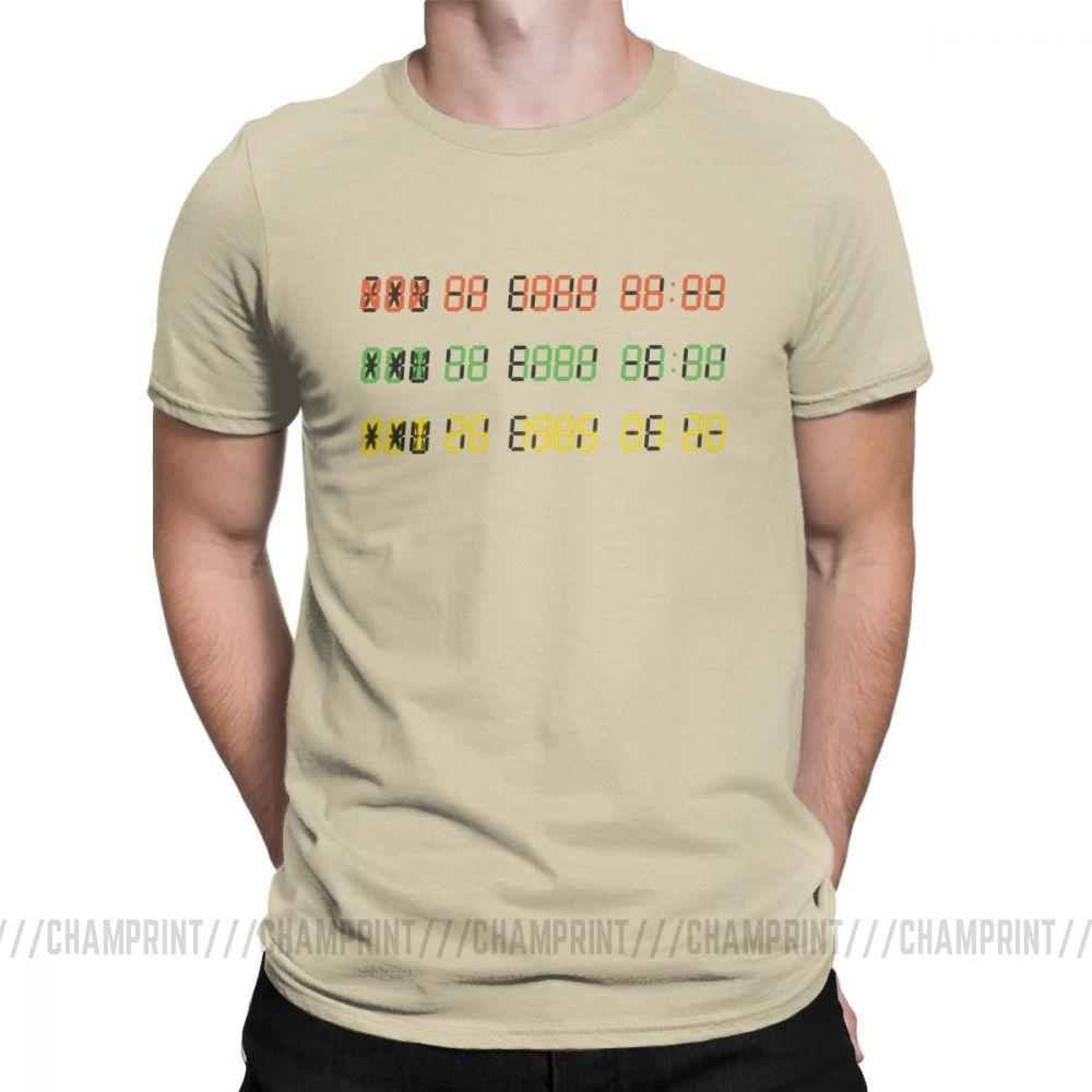 Time Circuits T Shirts Men Back To The Future Short Sleeve Tee Shirt Round Neck