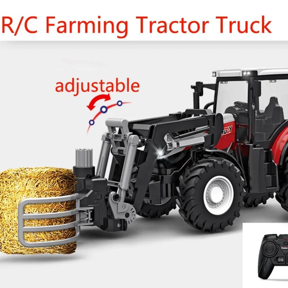 Farmer Car Remote Control Tractor Trailer 2.4G RC Tractor Simulation Engineering Construction Truck Model Toy Tillage Machine