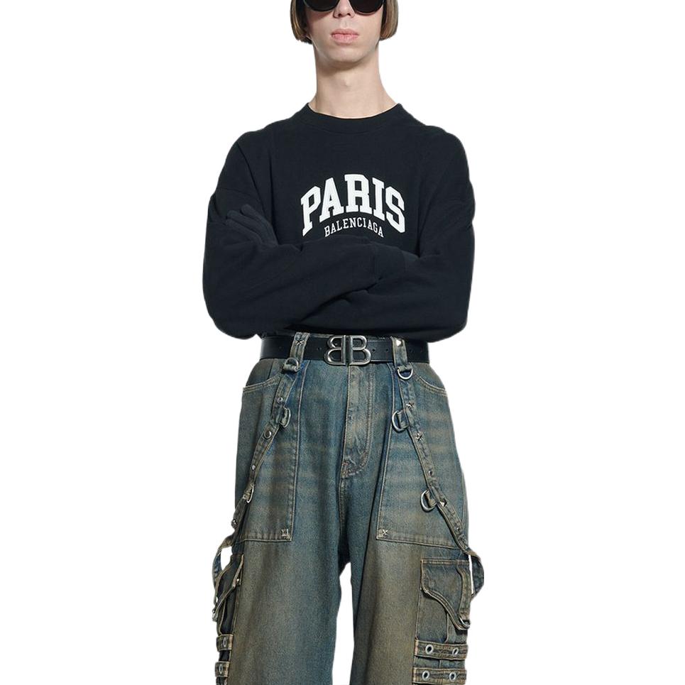 Balenciaga Толстовка унисекс черная 676629TLVL81070