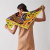 New Silk Scarf Women Woman Print Square Scarves Head Echarpes Silk Foulards Femme Wraps Beach Shawls Bandana Lady Hijabs 90CM