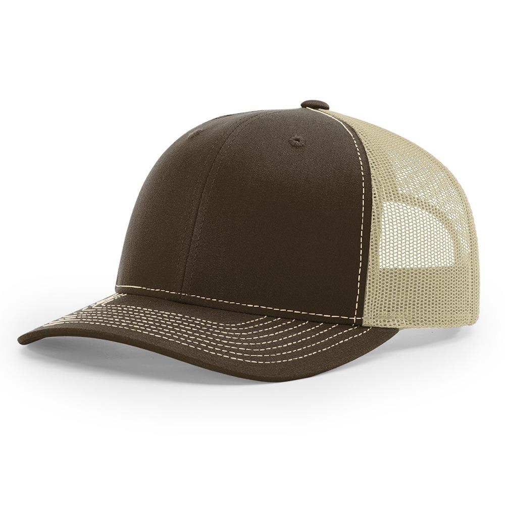 OEM Custom 6 Panel Structured Trucker Mesh Hat High Quality Cotton 3D Embroidery Logo Plain Cap Curved Brim for Velour Terry