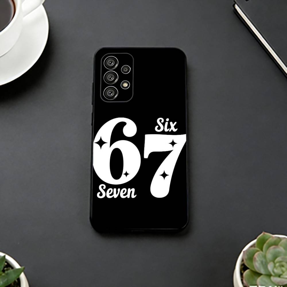 Чехол для телефона Six S-Seven 67 для Samsung S25, S24, S21, S22, S23, S30, Ultra, S20, Plus, Fe, Мягкий силиконовый черный чехол