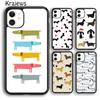 Krajews Такса Докси Собаки Сердца Чехол для Телефона Обложка Для iPhone 17 Air 16 15 14 plus 11 12 13 pro max coque Fundas