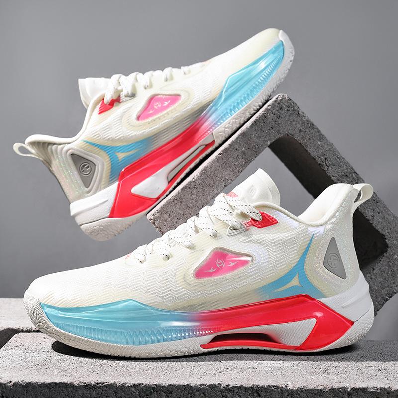 Spring and summer 2025 new youth mesh basketball shoes sports shoes rubber outsole wear-resistant couple casual versatile