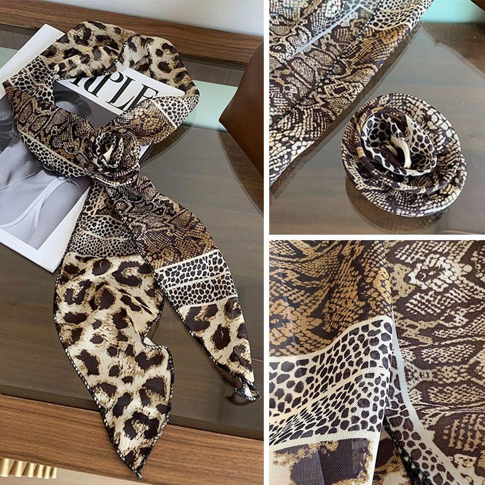 Large Size Long Silk Scarf Summer Hair Band Fashion Long Ribbon Belt Tie For Women