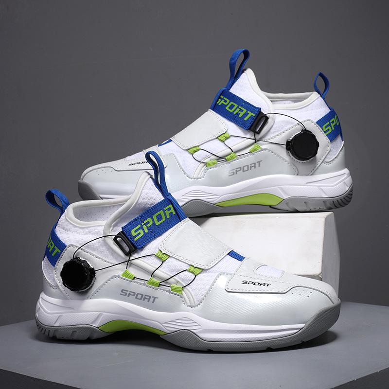 Ретро Бинго Зефирный Крест 2.0 Обувь для бадминтона - Противоскользящая, Амортизирующая, Готовая к соревнованиям