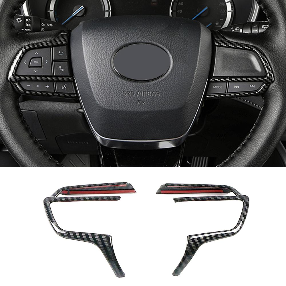 Для Toyota Highlander XU70 2024 года выпуска, аксессуары для салона автомобиля, молдинги, стильная центральная часть управления, отделка из углеродного волокна