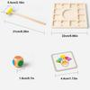 Wooden log toy  learning activity with 96 cards, 3 dice, educational toy for 4