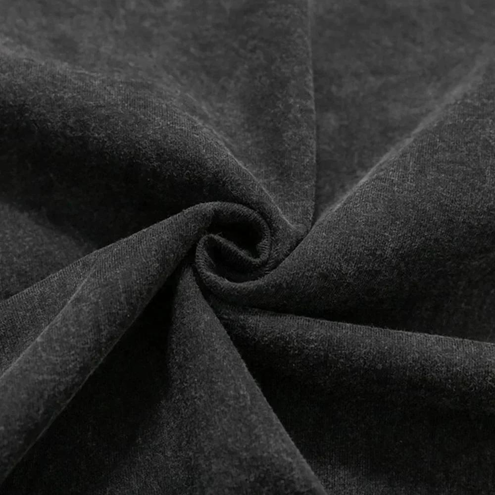 Японский аниме-принт, хлопковая мужская винтажная футболка большого размера, уличная одежда, летняя черная рубашка с коротким рукавом в стиле Харадзюку, свободные хлопковые топы, футболки