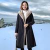 Wear Imitation Mink Liner Fur Coat On Both Sides Women's Long Autumn and Winter Coat Parker Suit Women