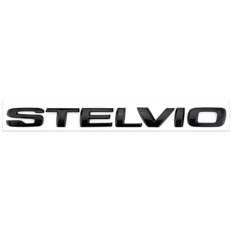 RZUD8 3D ABS Glossy silvery Black Q2 Q4 Ti Veloce Giulia Stelvio Letter Badge Trunk Emblem Car Stickers For Alfa Romeo Accessories