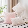 New Rabbit Velvet Embroidered Pillow Imitation Rabbit Fur Soft Girl Heart Ins Bay Window Pillow Sofa Plush Pillow Case
