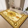 Ковер в китайском стиле, золотой, для гостиной, роскошная декорация, для спальни, пушистый, мягкий, напольный коврик, для лаунжа, прикроватный, моющийся, нескользящий коврик для дома