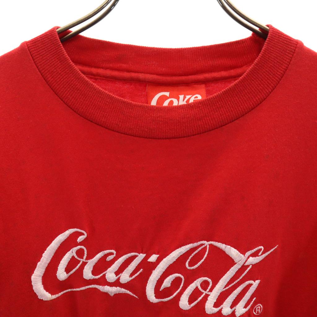 Coke 90s Made In USA Old Short Sleeve T-shirt L Red Single Stitch Men's Used