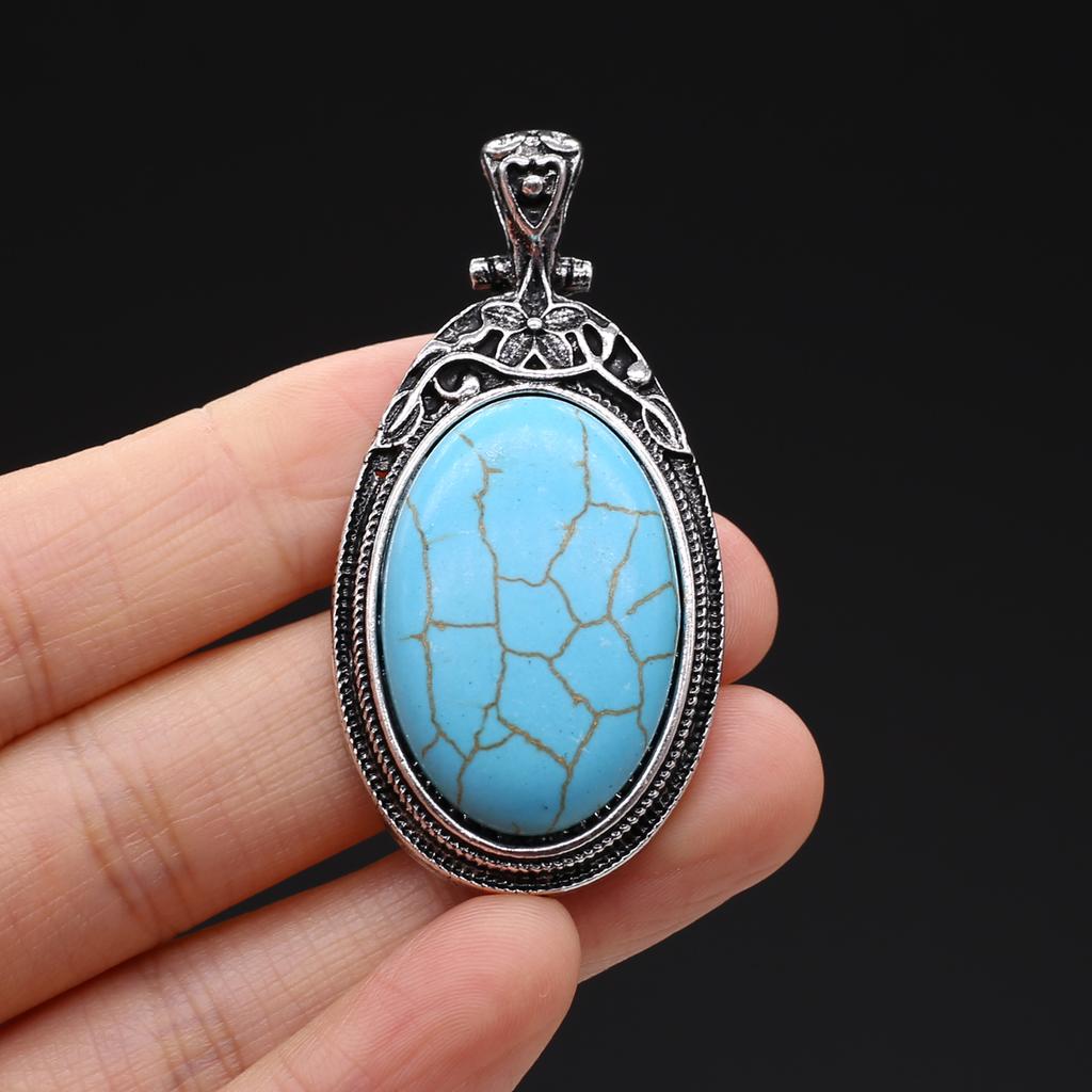 Подвеска из натурального камня в винтажном стиле, ожерелье, модные украшения, овальная форма, колье из сплава, розовый кварц, опал, малайзийский нефрит, идеи подарков, подарки для влюбленных