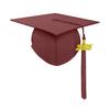 Выпускной колпак с кисточкой 2025 года, выпускной колпак унисекс для взрослых 2025 года, матовый для бакалавра средней школы