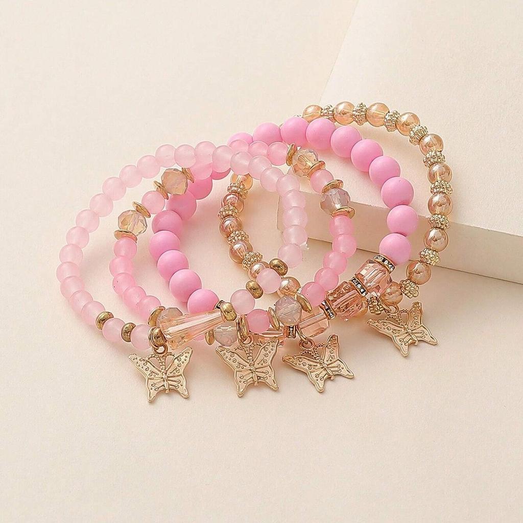 Богемный креативный браслет из рисовых бусин, 8 комбинаций, бирюзовый эластичный браслет из бусин