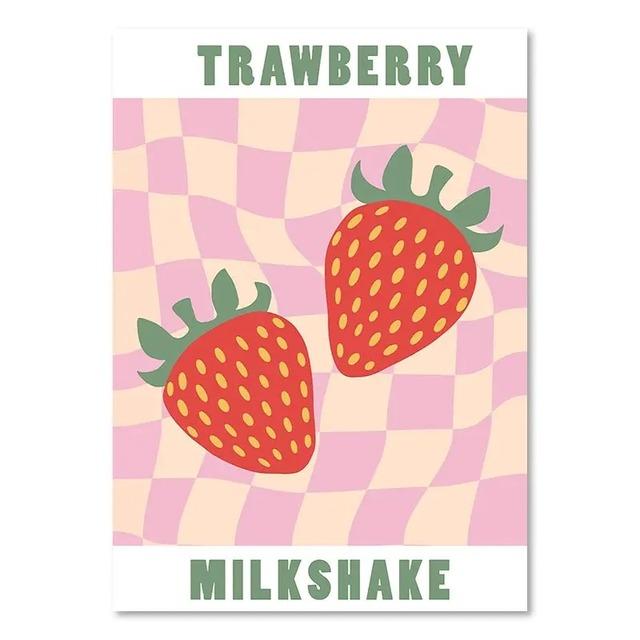 1 шт. настенная живопись на холсте цветная гостиная домашний декор клубника любовь интерьер картины бабочка подсолнух спальня для девочек без рамки