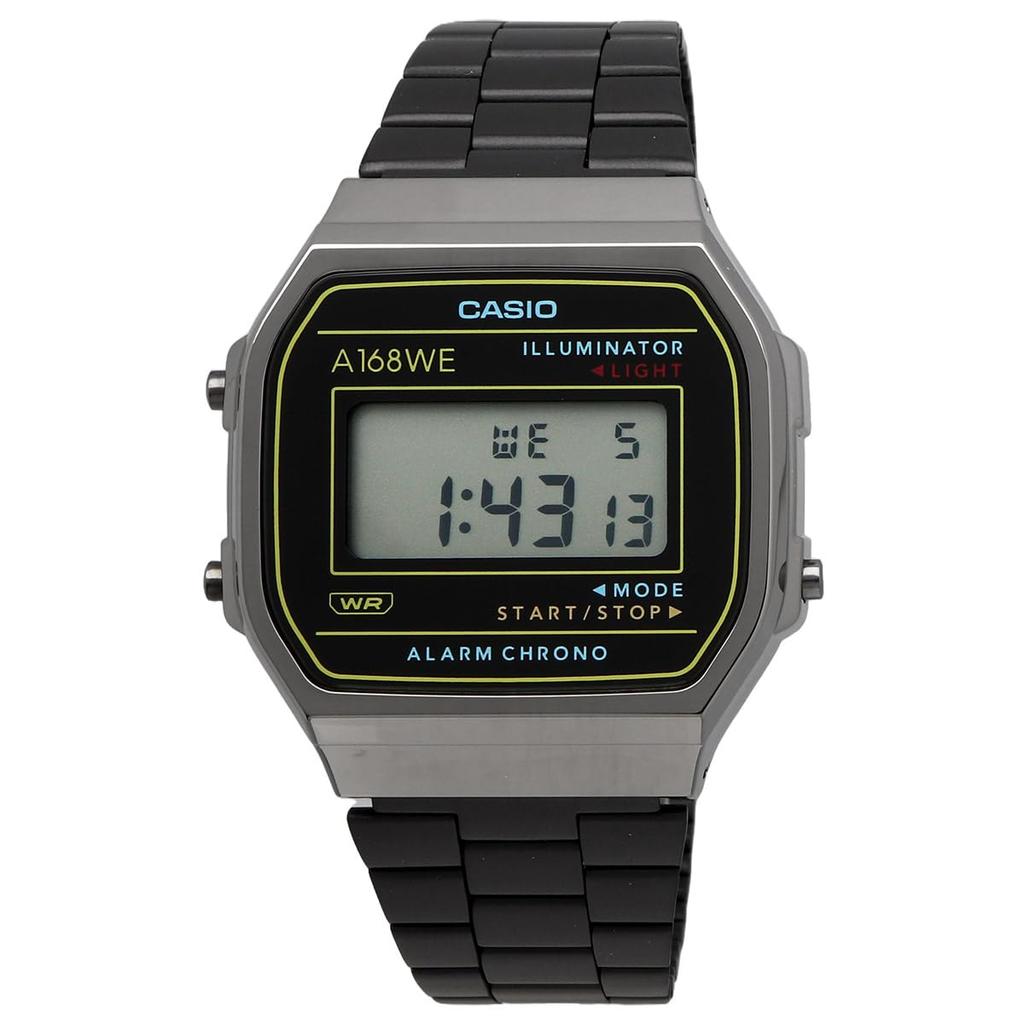 Casio Цифровые часы, Серия Винтаж Цвета Наследия, A168WEHB-1A, Мужские, Женские и Детские, Черные, Модель для зарубежного рынка [Параллельный импорт]