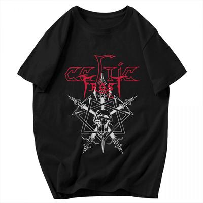 Мужская футболка Celtic Frost 2025 Хлопок Y2K Графическая с круглым вырезом Унисекс Топы Футболки