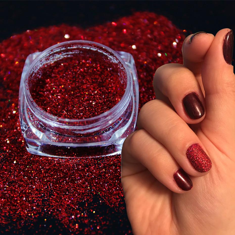 Голографическая пудра для ногтей, лазерное блестящее украшение, сделай сам, мерцающая пыль, хромированный пигмент, блестящие блестки для дизайна ногтей, JIL01-16