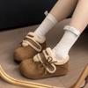 Увеличивающие рост зимние Birkenstocks из бархата, новые теплые, утолщенные, хлопковые, с мягкой подошвой, нескользящие, пушистые туфли