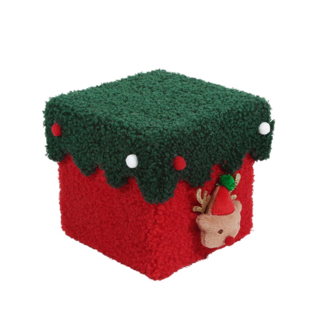 Xmas Lint Bombonera Gift Box with Present Ribbon Xmas Eve Gift Box for Christmas Eve Gifting Family Holiday Activities Hold Small Toys Candies