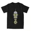 2025 Модная Повседневная Bender Futuramas Футболка Женская Мужская С Круглым Вырезом С Коротким Рукавом Футболка Одежда Хлопок С Принтом Летние Топы Черный ...