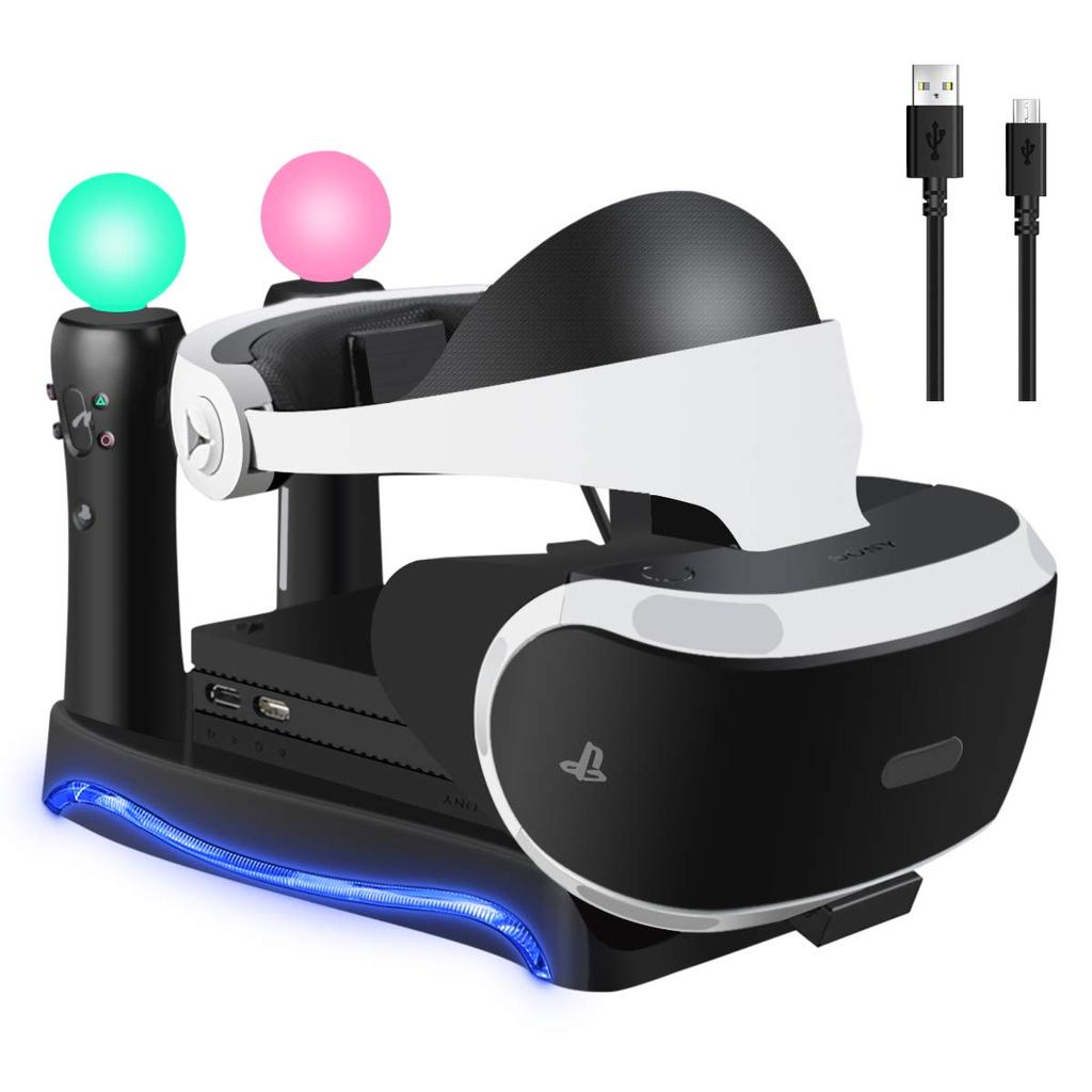 Подставка LIDIWEE PSVR Подставка VR PS Move Зарядка Разъем VR Гарнитура VR Разъем VR Совместимость с PSVR 2 и PS3 MOVE 2-го поколения Место для хранения