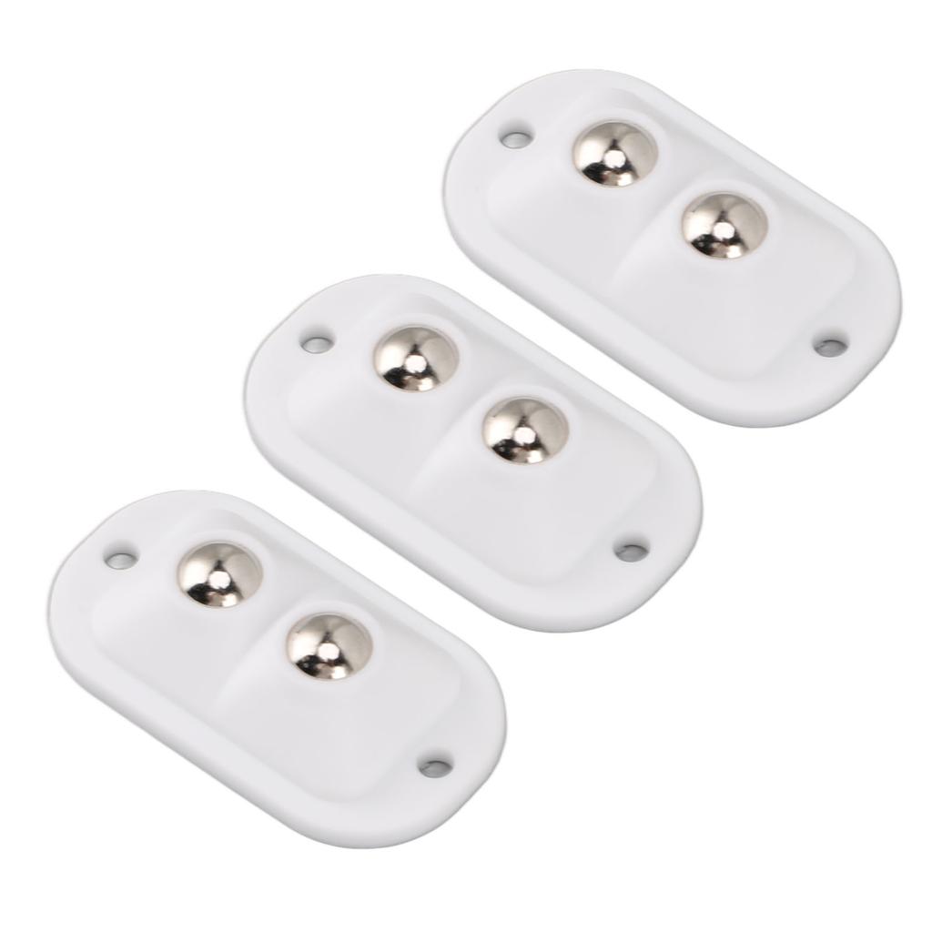 12pcs Mini Caster Wheels Self Adhesive Double Bead Labor Saving Quietly Moving 360 Degree Rotation