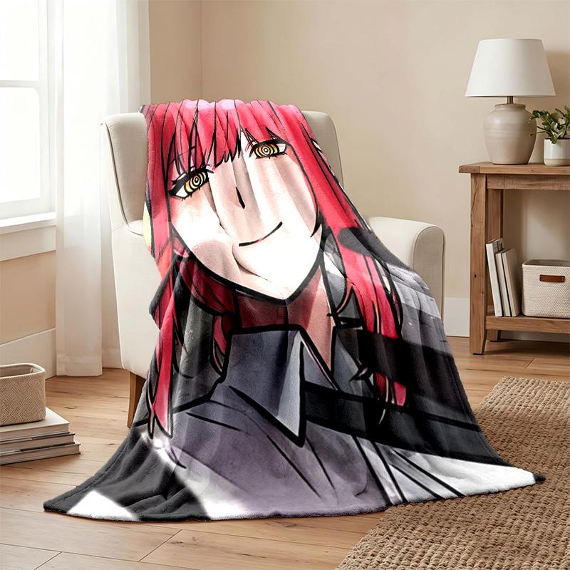 Chainsaw Man blanket Flannel Blanket Soft Cozy Plush Throw for Sofa Bed Lightweight Home Decor