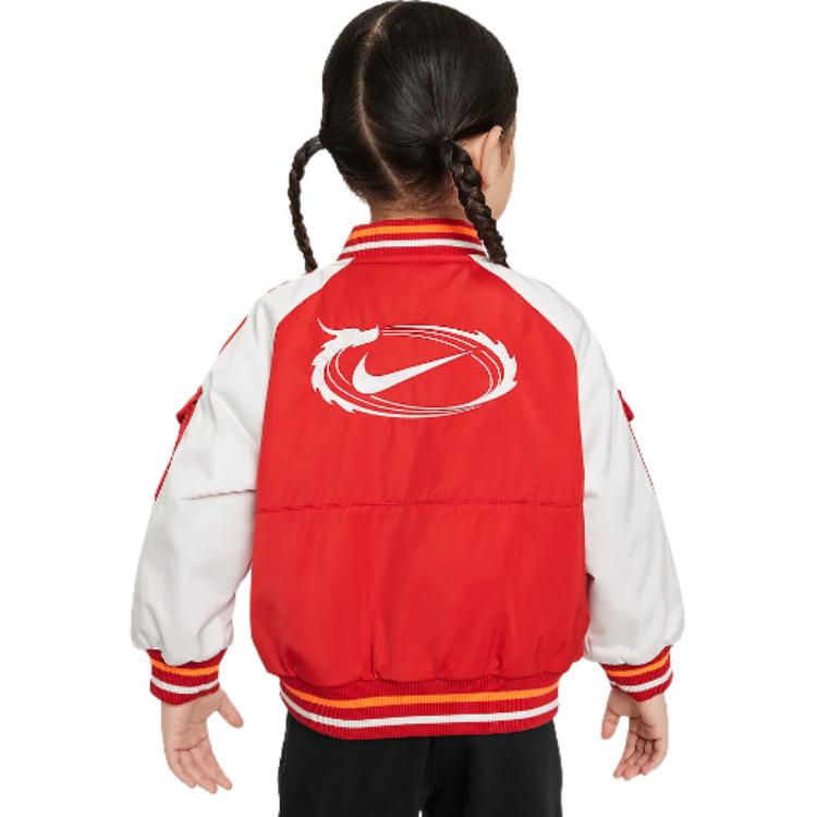 Nike Детский топ Дракон парит Новогодняя коллекция Осень/Зима 23 Китайский Новый год Университетский красный Младенцы и малыши HF7262-657