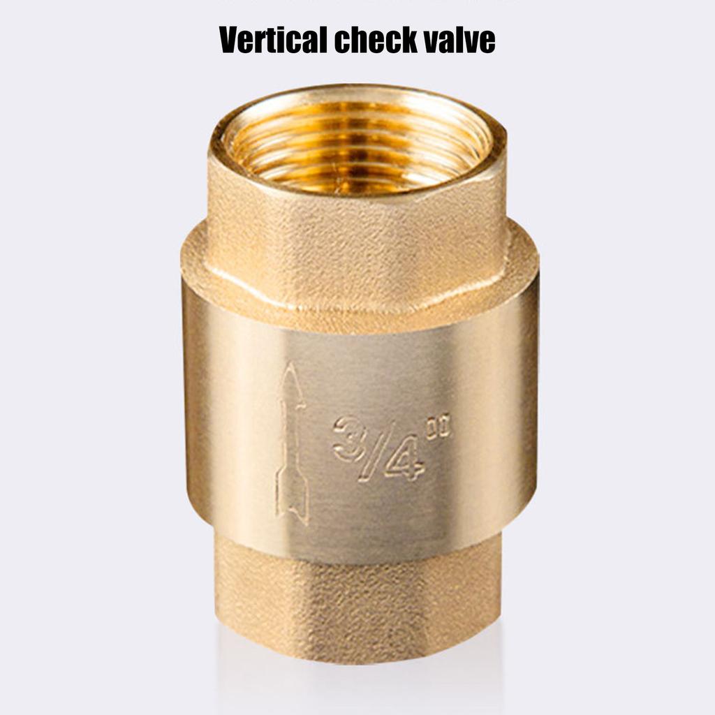 Brass Thread In-Line Spring Check Valve DN20/DN15 Single Way Connector Water Non Return Valve Plumbing Fitting Accessory