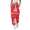 Женские повседневные модные рождественские принтованные повседневные брюки спортивные брюки длинные брюки брюки с эластичной резинкой на талии