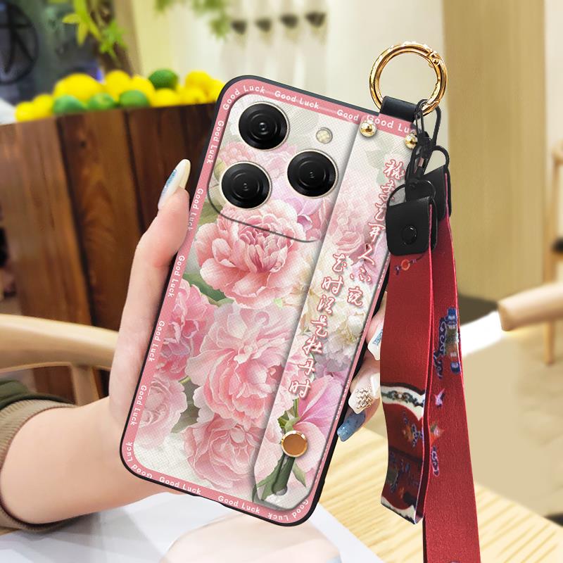 Durable Back Cover Phone Case For Tecno Spark20 Pro/KJ6 Shockproof Waterproof Fashion Ring Phone Holder Chinese style