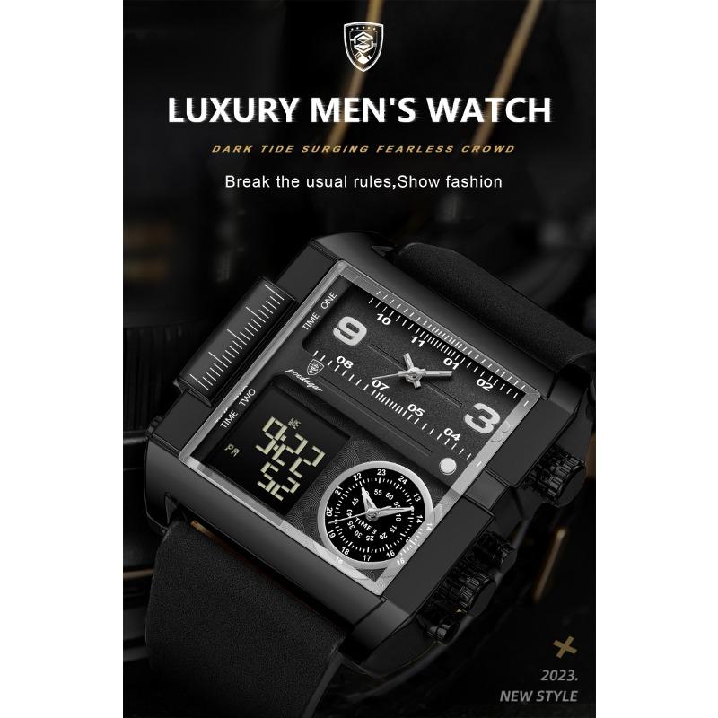 POEDAGAR Fashion Sports Digital Male Wristwatch Date Week Waterproof Luminous Casual Clock Electronic Quartz Watches