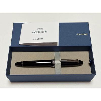 Used [New] Profit 21K Fine F Silver 1911 Engraving Sailor Fountain Pen